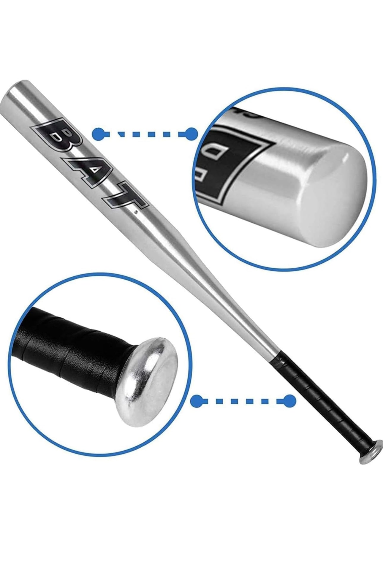 Aluminium Alloy Baseball Bat Silver 32 Inches