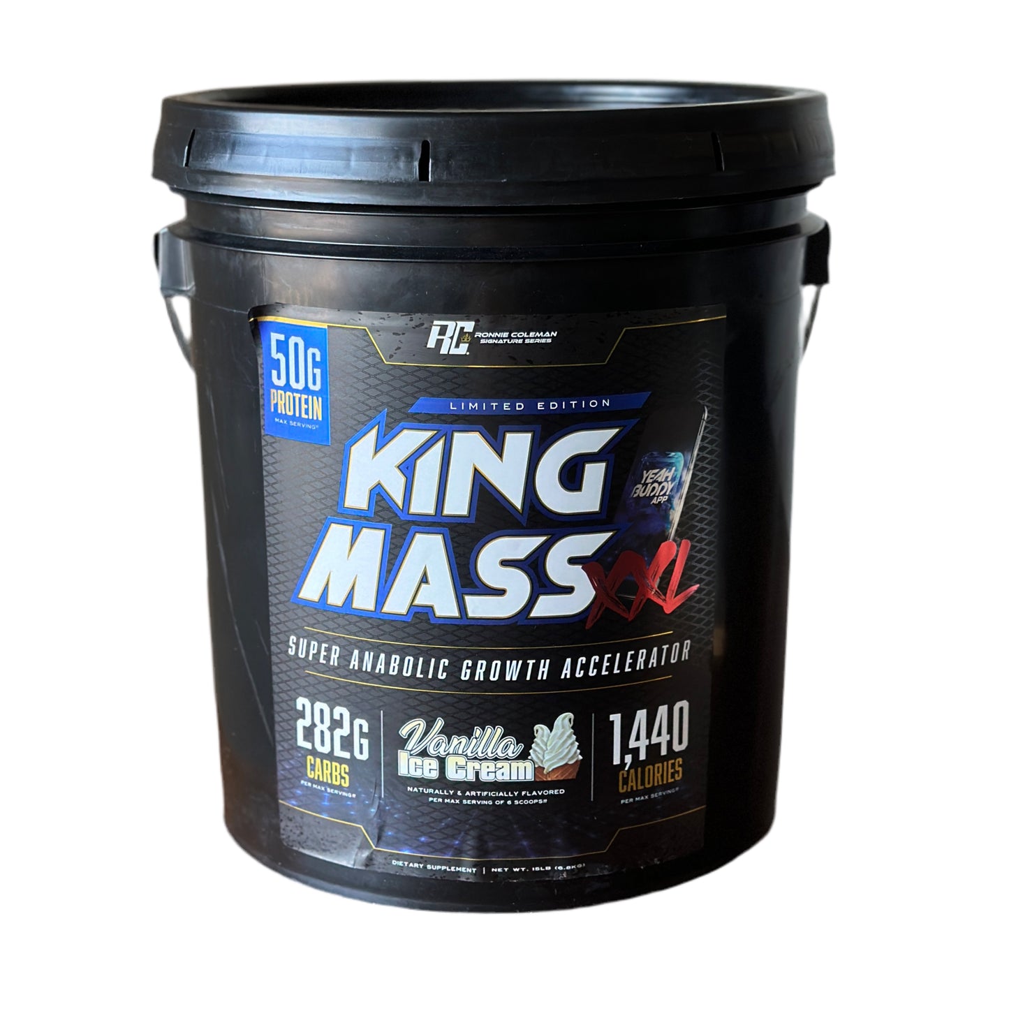 Ronnie Coleman King Mass XXL, Vanilla icecream, 15 Lb, 50g Protein Per Serving