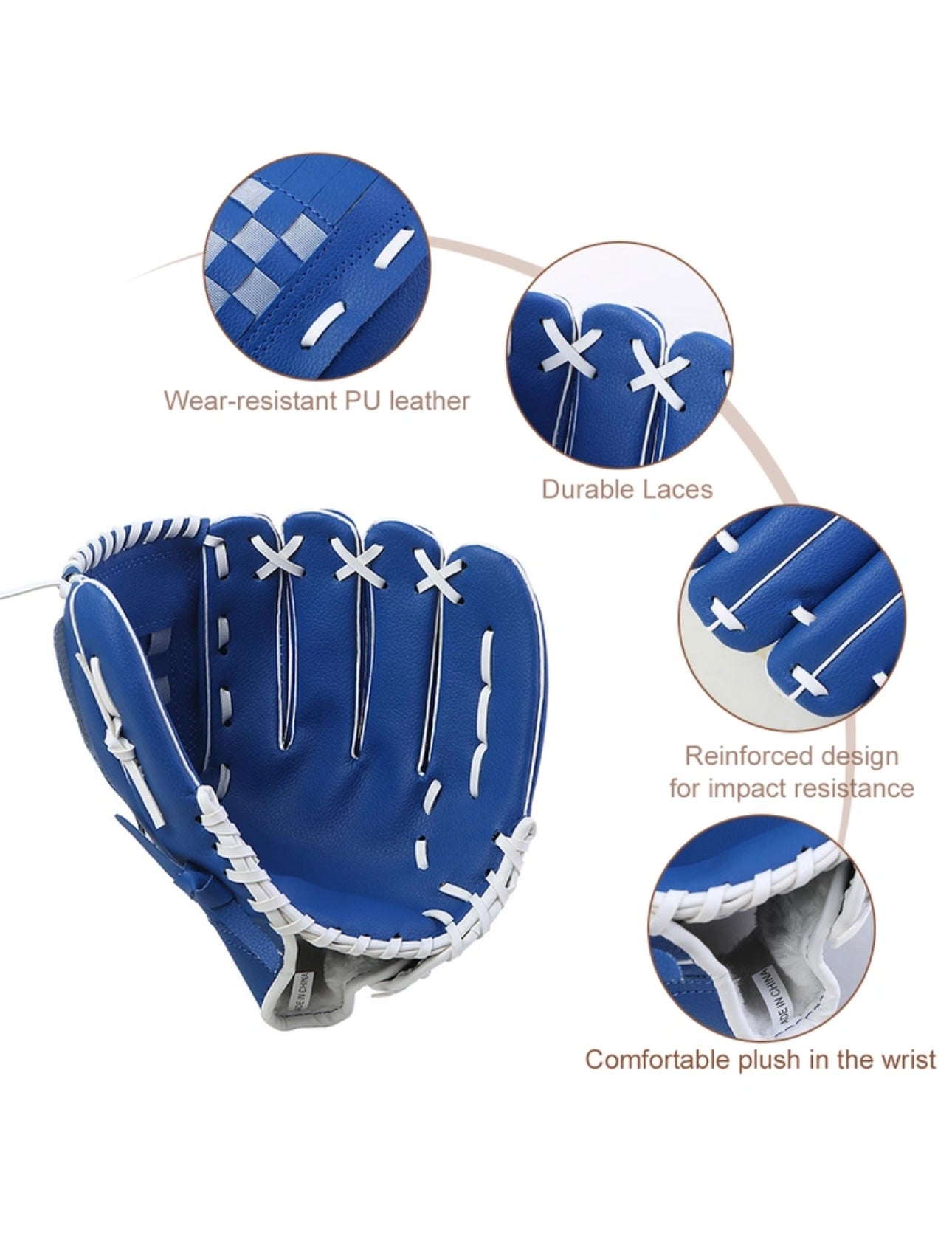 Kenkain Baseball Glove Blue 12.5 Inches