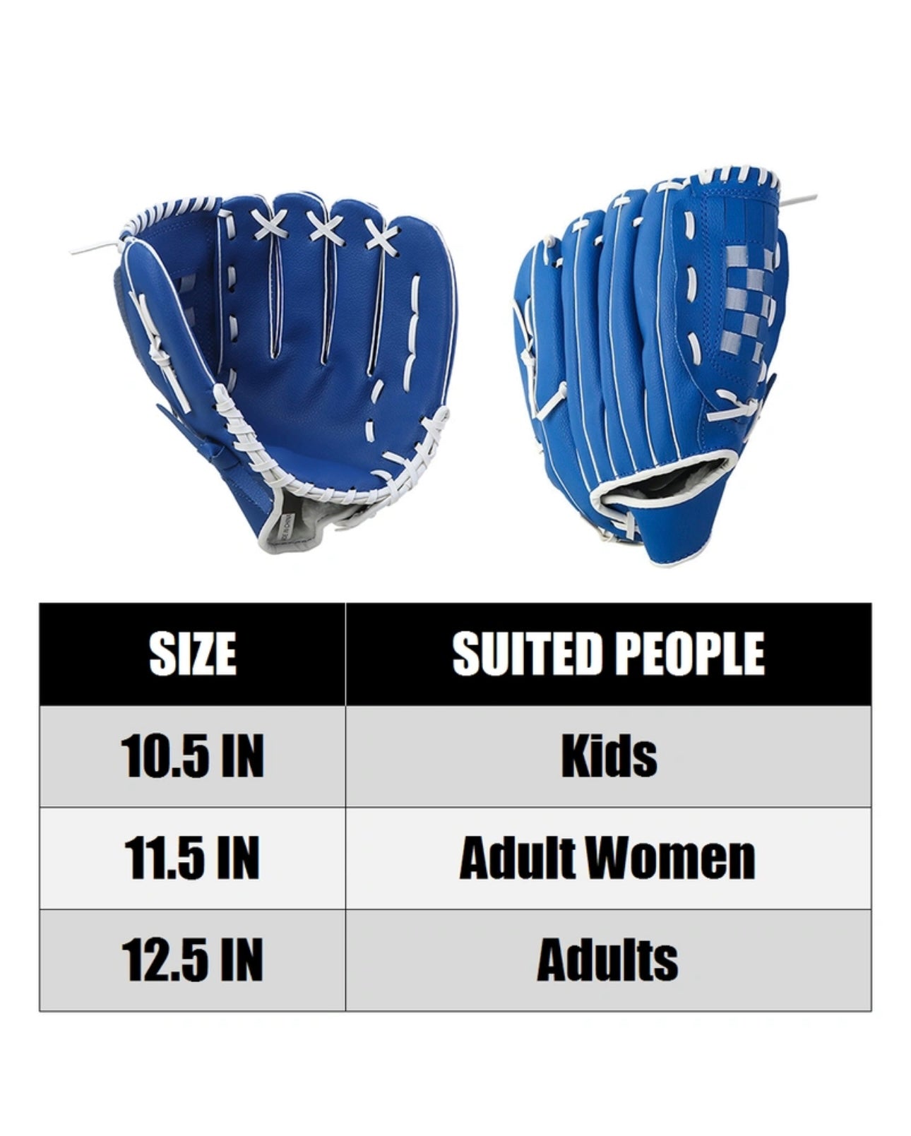 Kenkain Baseball Glove Blue 12.5 Inches