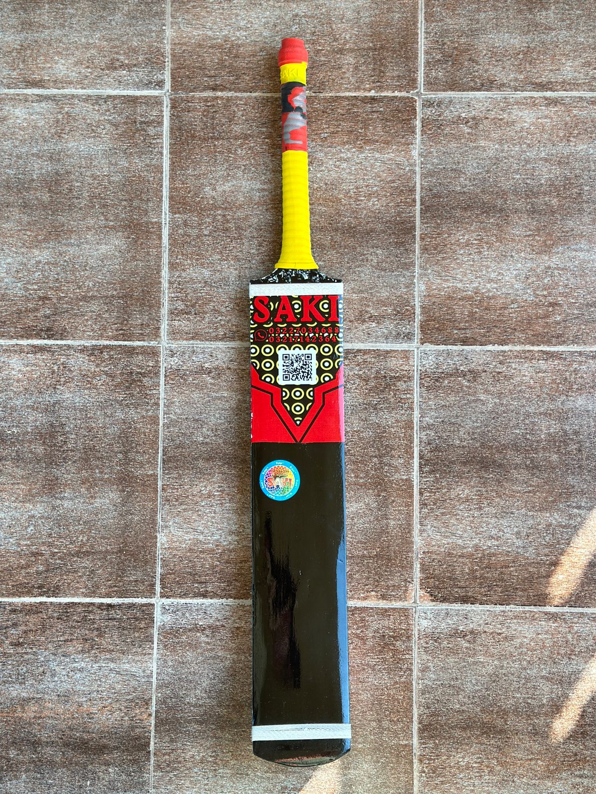 Saki Heavy Bottom Coconut Bat Red & Black Marble